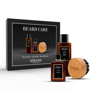 NÕBERU BEARD CARE ZESTAW PREZENTOWY | SZAMPON 130ML, OLEJEK 30ML + SZCZOTKA